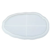 Cosmetic Tray Silicone Mold Non-Standard Oval Round Epoxy Resin Storage Tools Black Silicone